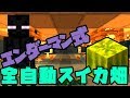 【minecraft】エンダーマン式全自動スイカ畑作り クラフター未開の地へ part8