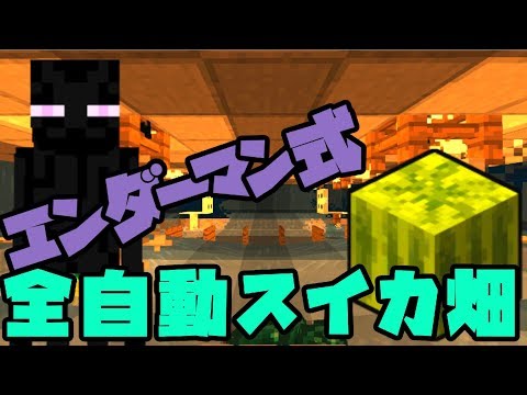 【minecraft】エンダーマン式全自動スイカ畑作り　クラフター未開の地へ　part8