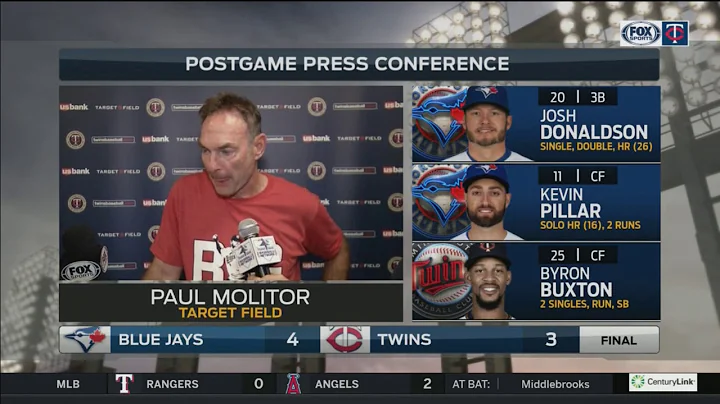 Molitor breaks down Colon's performance vs. Blue J...