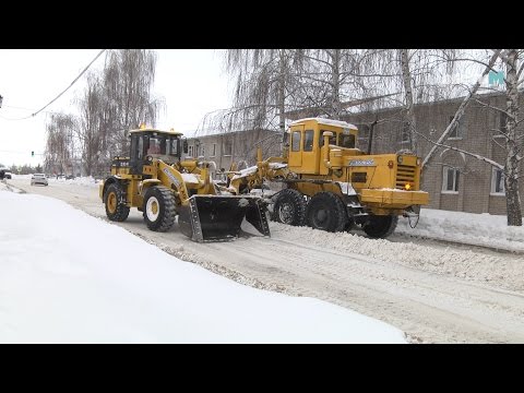 В Менделеевске проходит уборка снега (ВИДЕО)