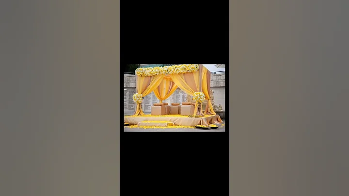 haldi ceremony mandap Decoration idea #haldiceremony #haldigeet #decorating #flowerdesign#shorts