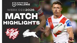 2026 Witzer Pre-Season Challenge  Dragons V Rabbitohs  Match Highlights Week 2