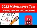 Maintenance Test Updated for Company 2020