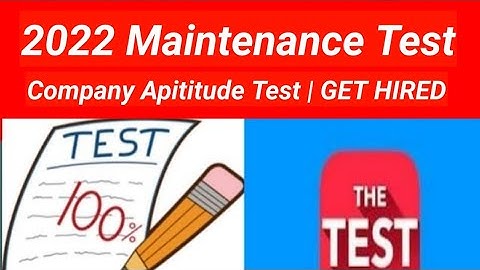Maintenance Test Updated for Company 2022(Check Description PLAYLIST)