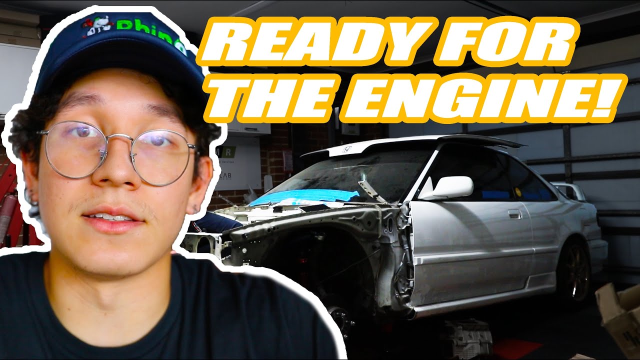 prepping the engine bay for a k swap K swapping my Integra Part 2