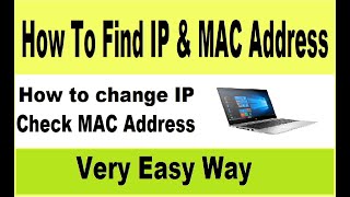 How To Find/Check & Change  IP Address & MAC Address On Windows 10/8/7 by kingdom information 2020 screenshot 2