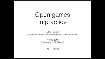 Jules Hedges: Open games in practice