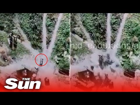 Ukrainian drone wipes out unaware Russian soldiers with missile attack