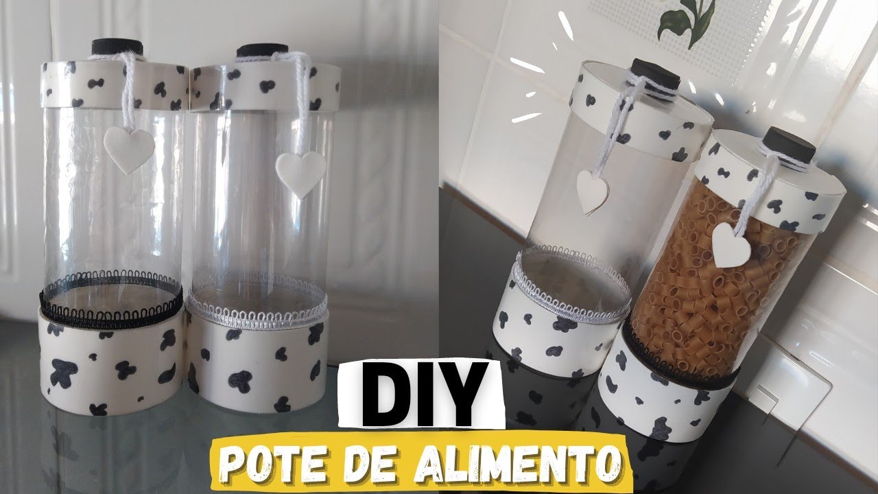 POTES DE ALIMENTOS COM GARRAFA PET ✂️ #Reciclagem