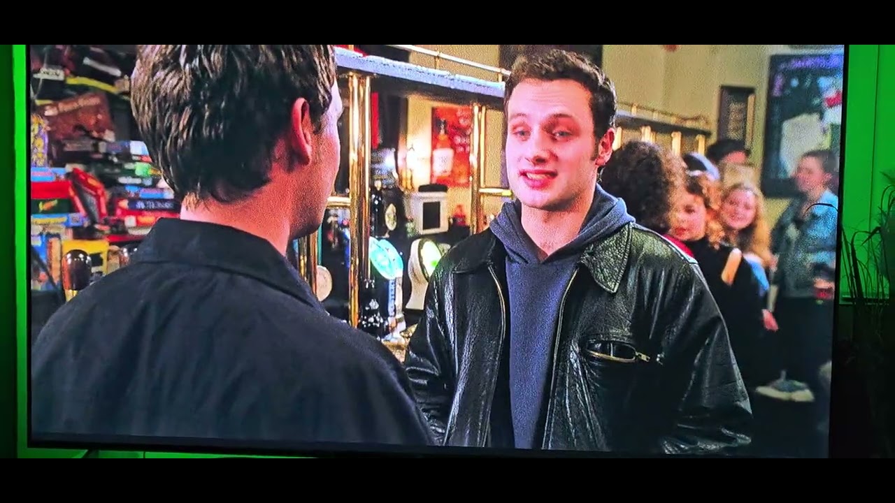 Andrew Lincoln and John Sims awkward bar moment from Human Traffic