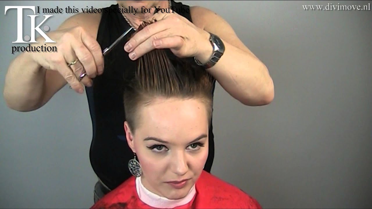 Theo made me this Super Short BLUE hairstyle! Emma s C & C turorial by TKS  - YouTube
