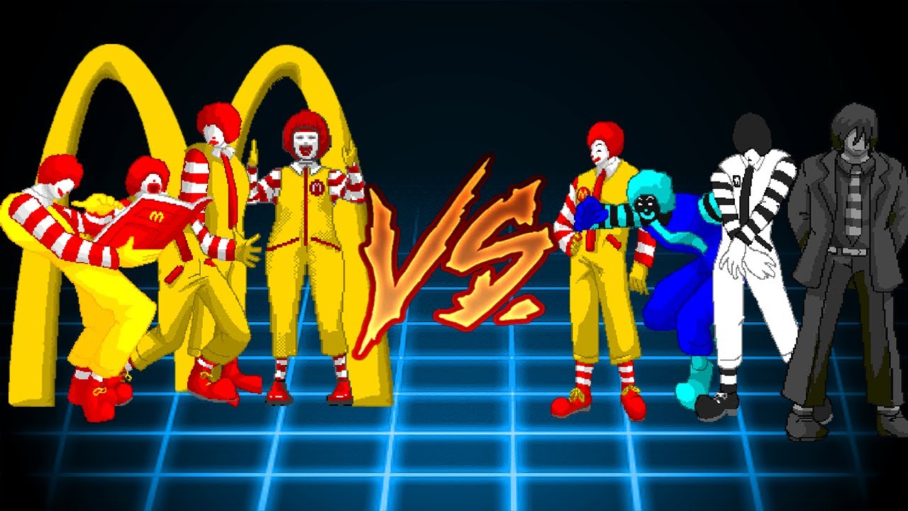 [KOF Mugen] Team MC Donald (Donald Solo) vs Team Ronald McDonald