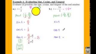 PC: 4.2 Notes: Example 4 - Evaluating Sine, Cosine, and Tangent