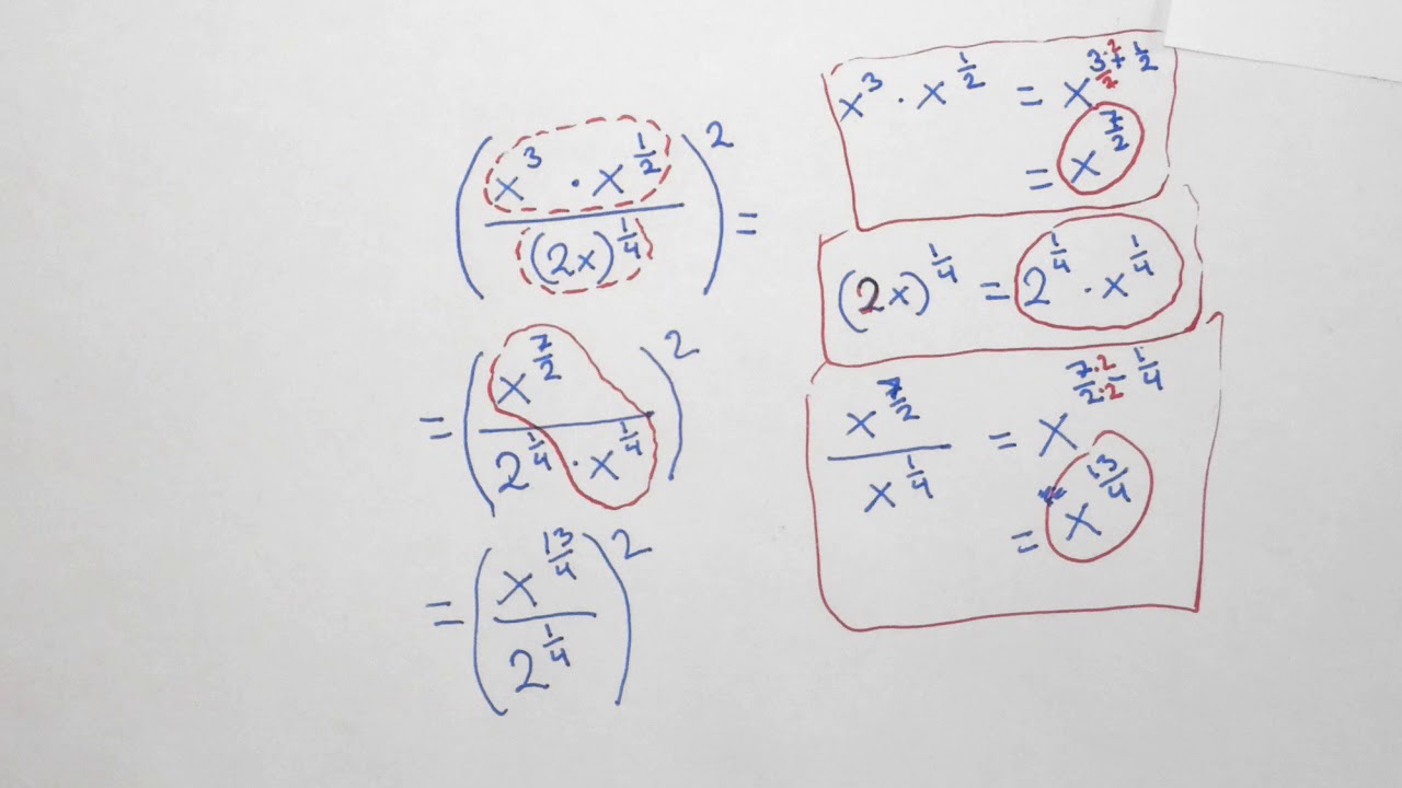 Matematik 2. Potenser med rationella exponenter. 2 svåra uppgifter. OBS: FEL FINNS, LÄS KOMMENTAR