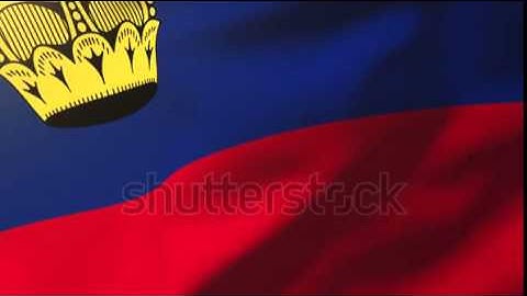 Liechtenstein flag waving in the wind. Looping sun rises style. Animation loop Stock video by