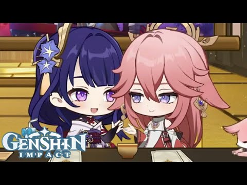 Video Chibi Ei and Yae Miko cute and funny moment in Genshin... - youtube