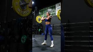 American Fitness Woman Dominates Heavy Front Squats In Anuxlift Gym