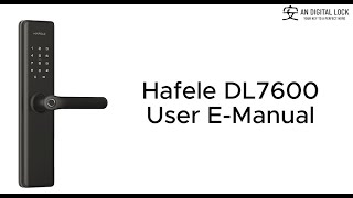 Hafele DL7600 Digital Lock User e-Manual Guide screenshot 3
