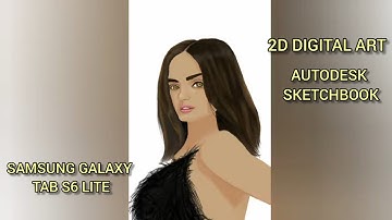 2d digital art using Autodesk sketchbook | Samsung galaxy tab s6 lite