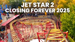Jet Star 2 Front Row POV Lagoon 1976 - 2025 Classic Schwarzkopf Roller Coaster Closing for Good