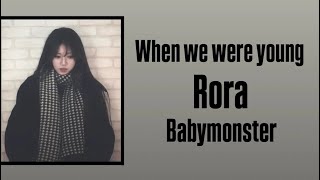Rora Babymonster   When We Were Young s   ai Cover