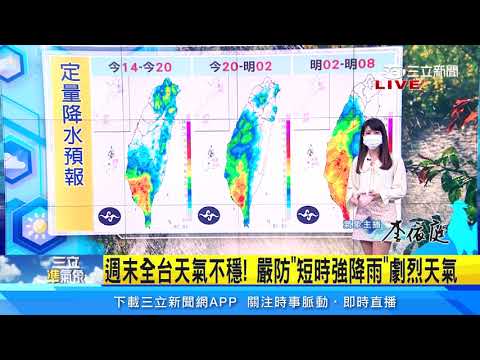 週末全台天氣不穩！嚴防「短時強降雨」劇烈天氣｜三立準氣象｜20210731｜三立新聞台