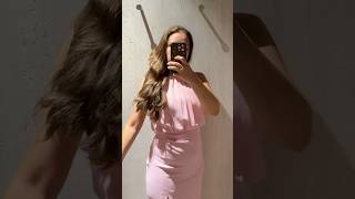 Zara Pink Gathered Waist Midi Dress  zara zarasale zaratryonhaul zaranew zaradress zarawomen
