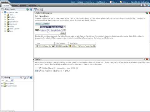vLearning Excerpt: 11g350 Advanced Dashboard/Reports