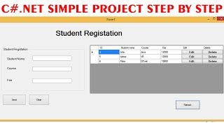 C#.NET simple project step by step