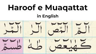 Haroof e Muqattat Lesson - Learn Quran Haroof e Muktaat in English