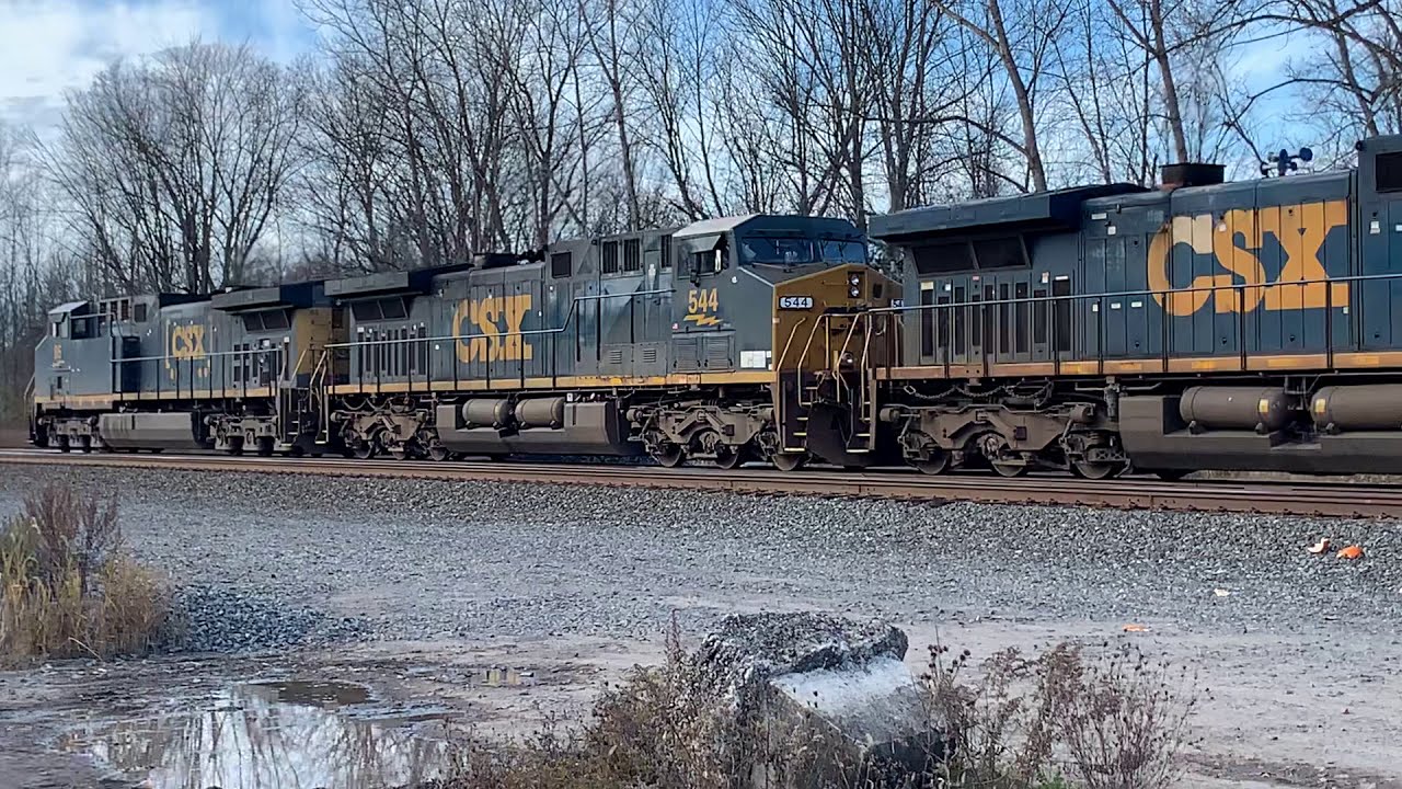 CSX Q363 10 Westbound At Attridge Rd Churchville NY With CSX T 5117 