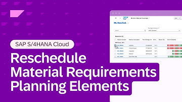 How To Reschedule Material Requirements Planning Elements in SAP S/4HANA Cloud Public Edition | Demo