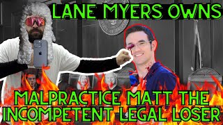 The first live - Lane eats Legal Loser Matt Walker’s lunch.