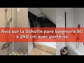 Avis sur la Schulte pare baignoire 80 x 140 cm avec porte-serviette, profilé noir, montage à gauche,
