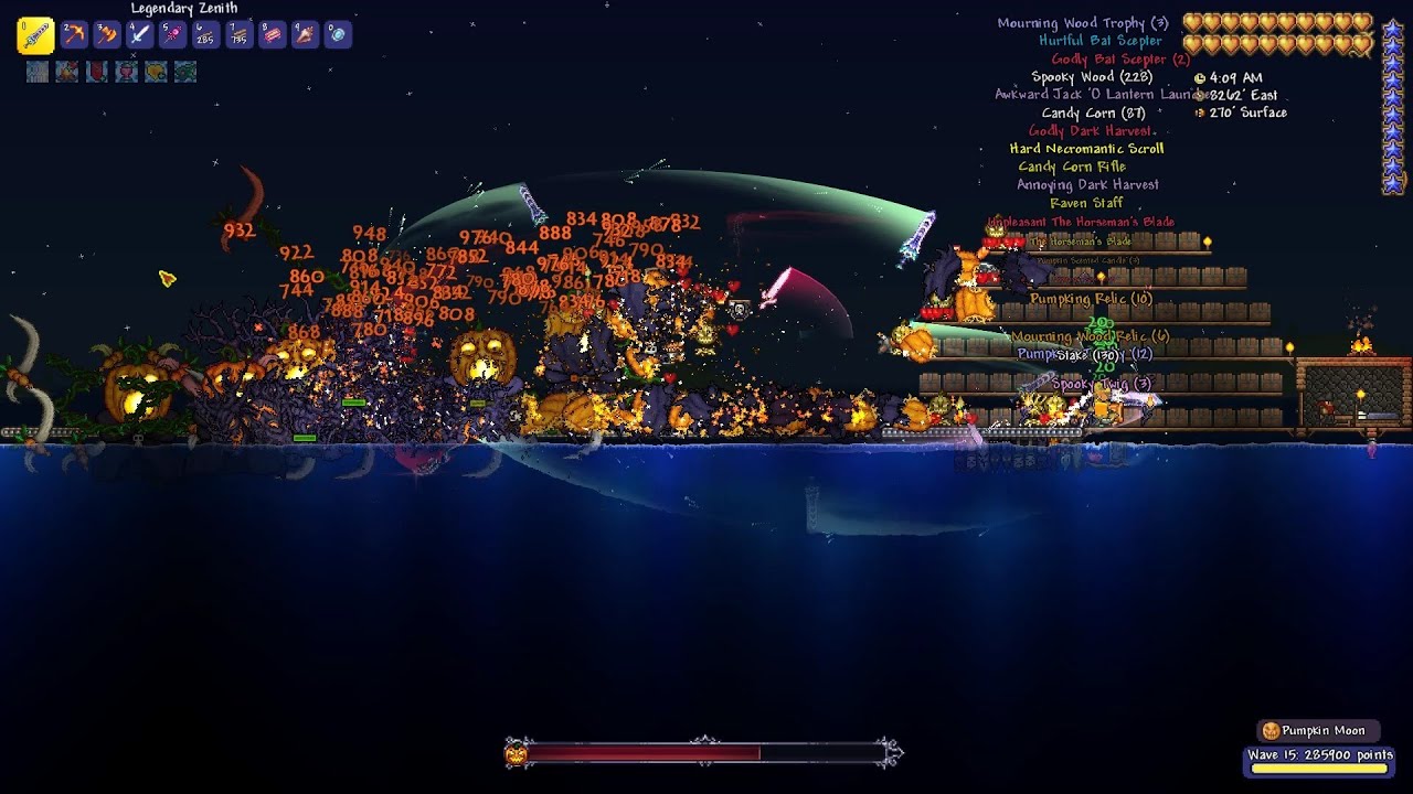 【テラリア】パンプキンムーン 298,800points マスターモード テラリア 【テラリア】パンプキンムーン 298,800points マスターモード テラリア