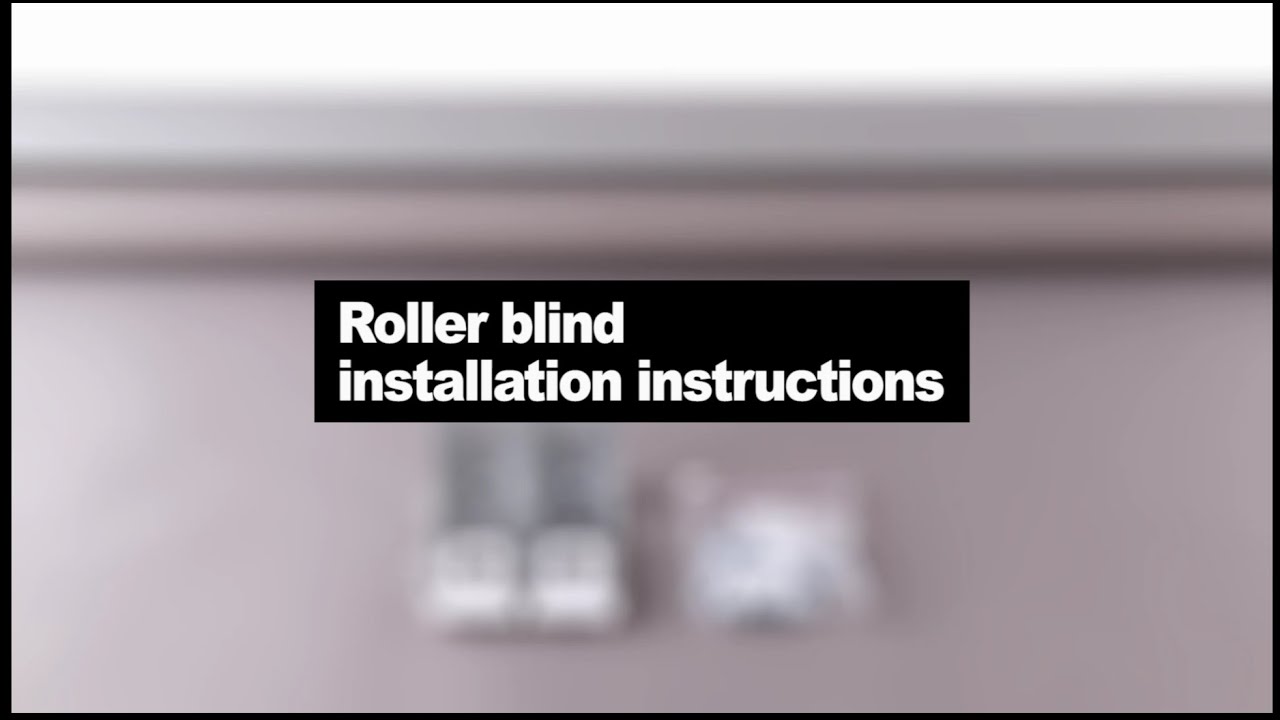 Roller blind installation instructions (with cover) YouTube