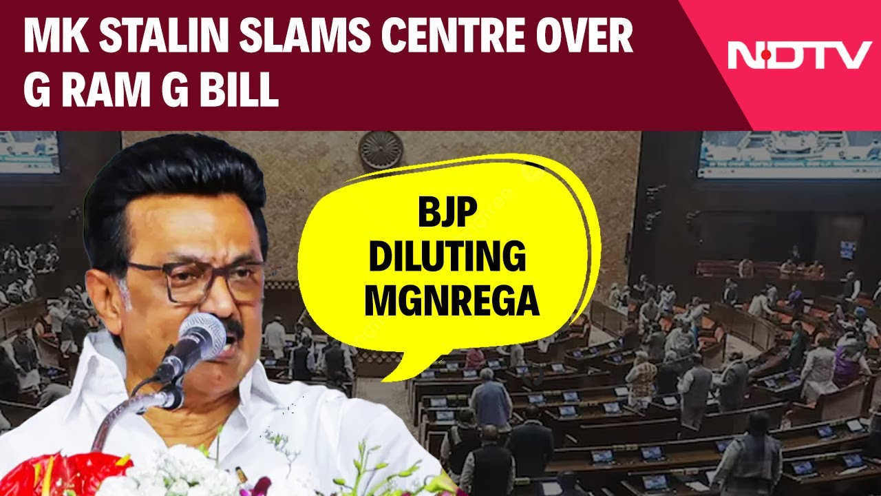 MK Stalin Slams Centre Over G Ram G Bill, Accuses BJP Of Diluting MGNREGA
