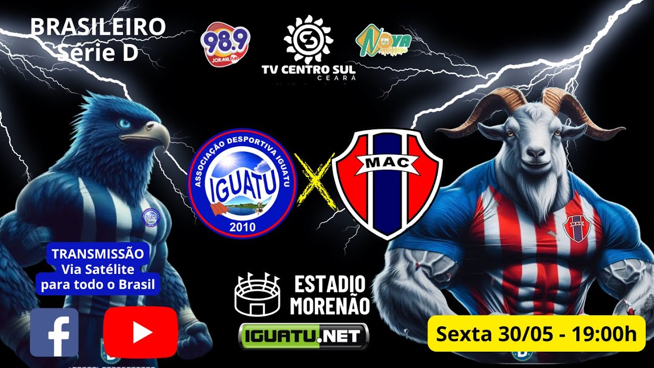 AO VIVO: Tocantinópolis x Iguatu – Brasileirão Série D | Transmissão ...