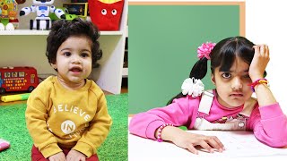 Katy Cutie and Ashu Learns to eat healthy & want to Study in Play School