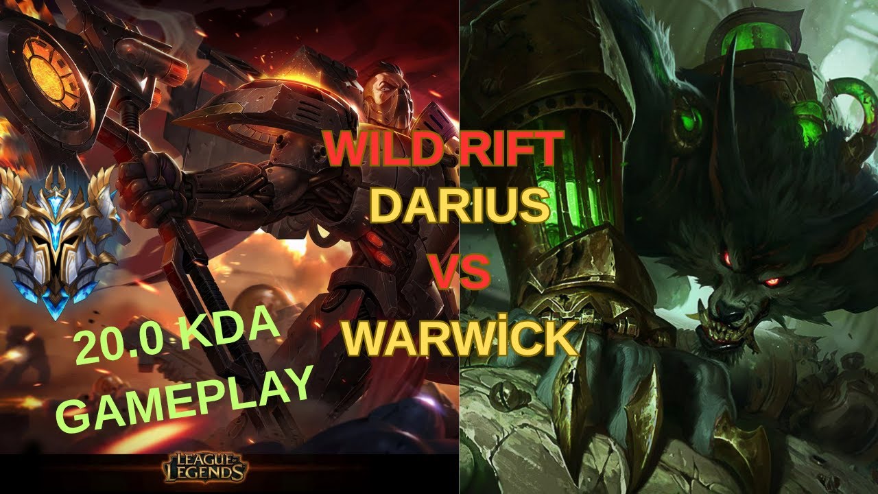 Wild Rift Challenger Elo | Darius vs Warwick | Hatasız Gameplay | Counter Pick PENTAKILL (20.0 KDA)