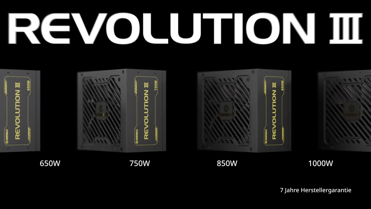 REVOLUTION III 850 Watt 80 PLUS Gold Vollmodulares ATX 3.1-Netzteil