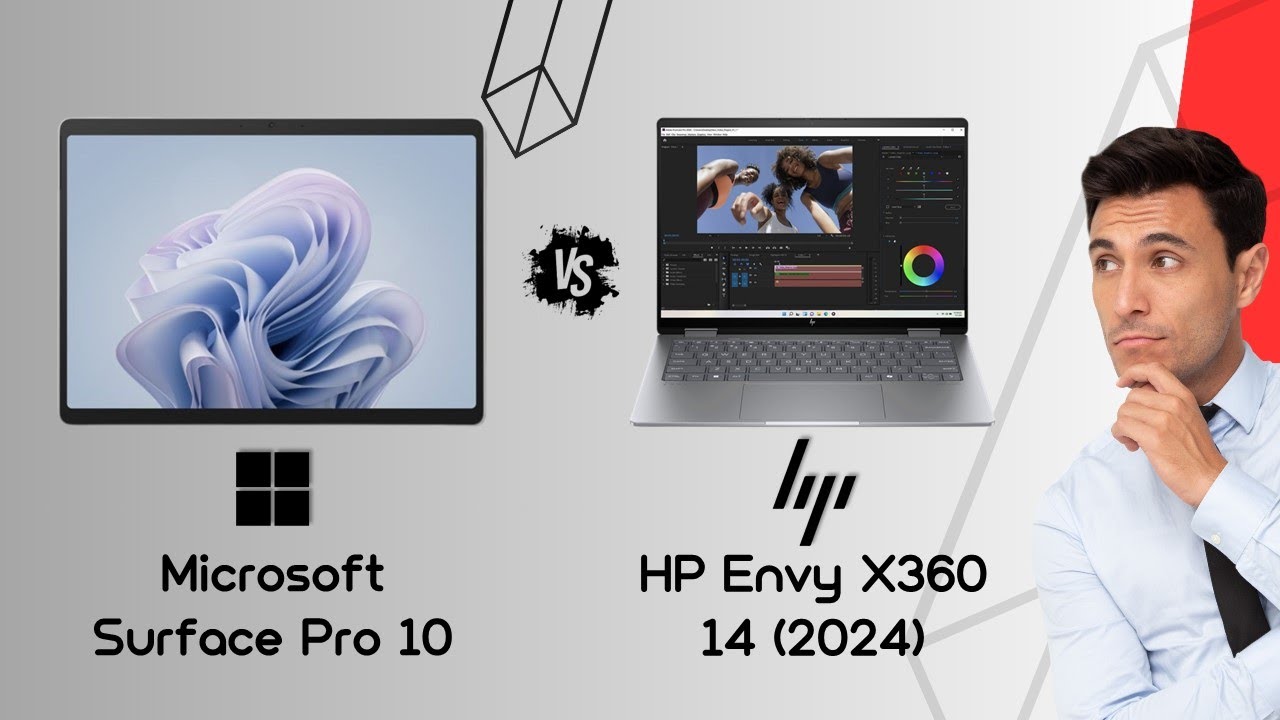 Microsoft Surface Pro 10 vs HP Envy x360 14 (2024) spec review