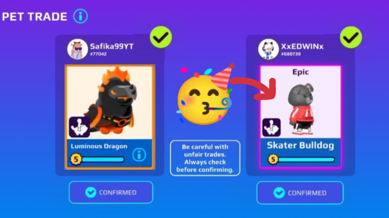 Pet trade challenge 😶 in PK XD 