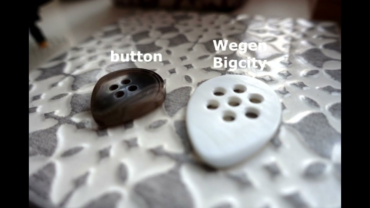 Wegen pick (Bigcity) vs garment button (DIY'd) on concert ukulele