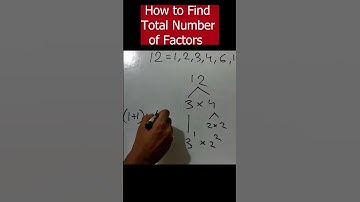 Shortcut to Find Total Factors of Any Number #FactorTrick #PrimeFactorization #MathTricks