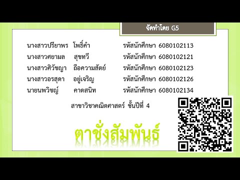 Project_สื่อสิ่งประดิษฐ์ G5 ตาชั่งสัมพันธ์  #สื่อการสอนคณิตศาสตร์NRRU