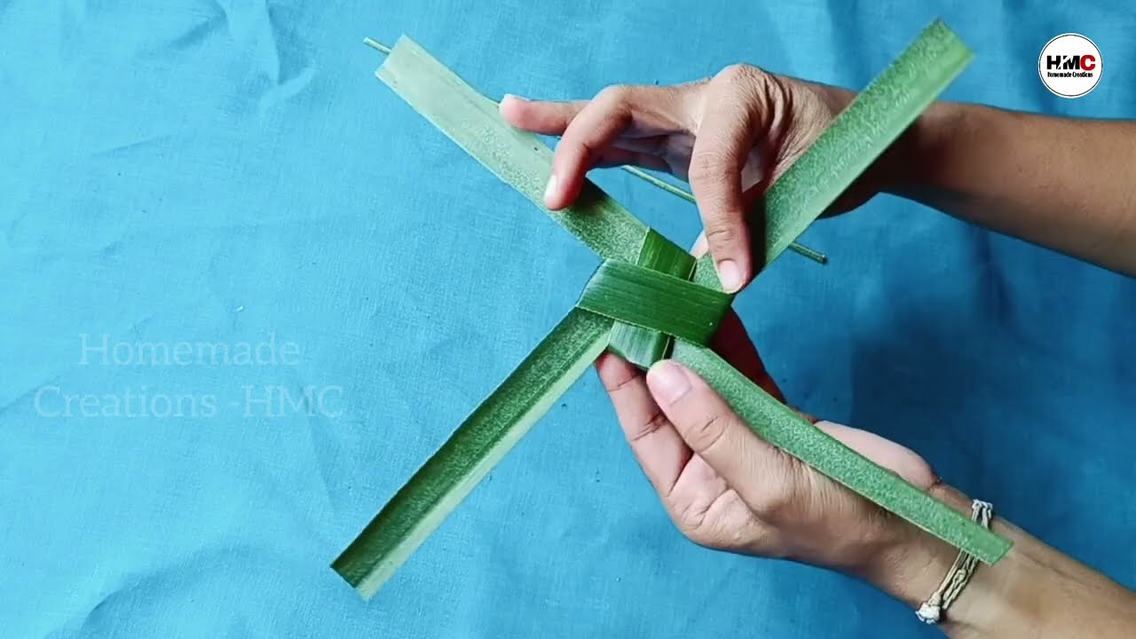 How to make Coconut leaves Fan Easy  | Coconut Leaf Craft | Kids Toy Craft | Fan making with leaves
