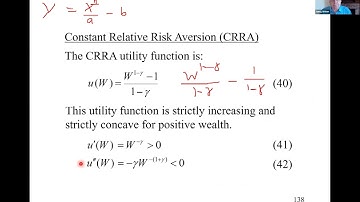 Insurance Economics Lecture 15 - CARA and CRRA