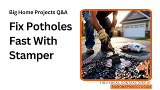 Cold Tar Layered Pothole Repair Stamper Technique