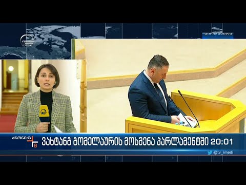 ვახტანგ გომელაურის მოსმენა პარლამენტში